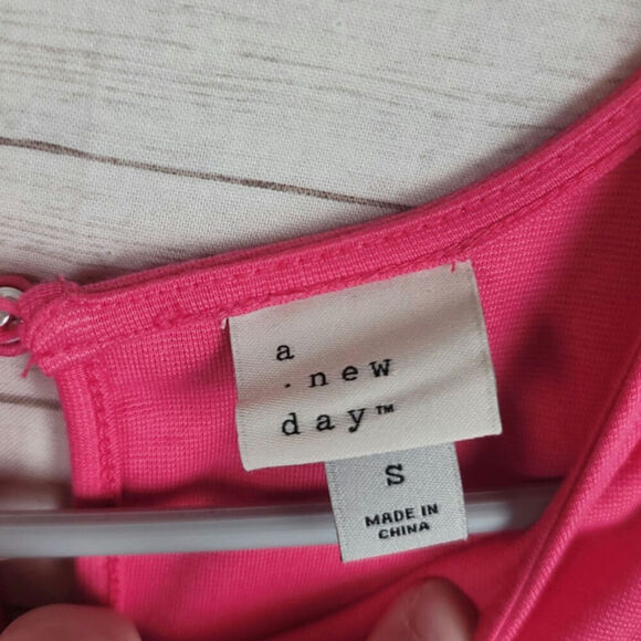 A NEW DAY CANDY PINK SLEEVELESS MIDI DRESS, SZ SMALL - Picture 7 of 15